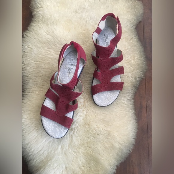 JBU By JAMBU - NEW Pink Memory Foam Heeled Sandals 8.5 - Picture 4 of 17